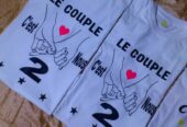 T-shirt couple meilleures