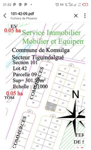 Vente de Terrain Loti à Bonheurville – Ouagadougou