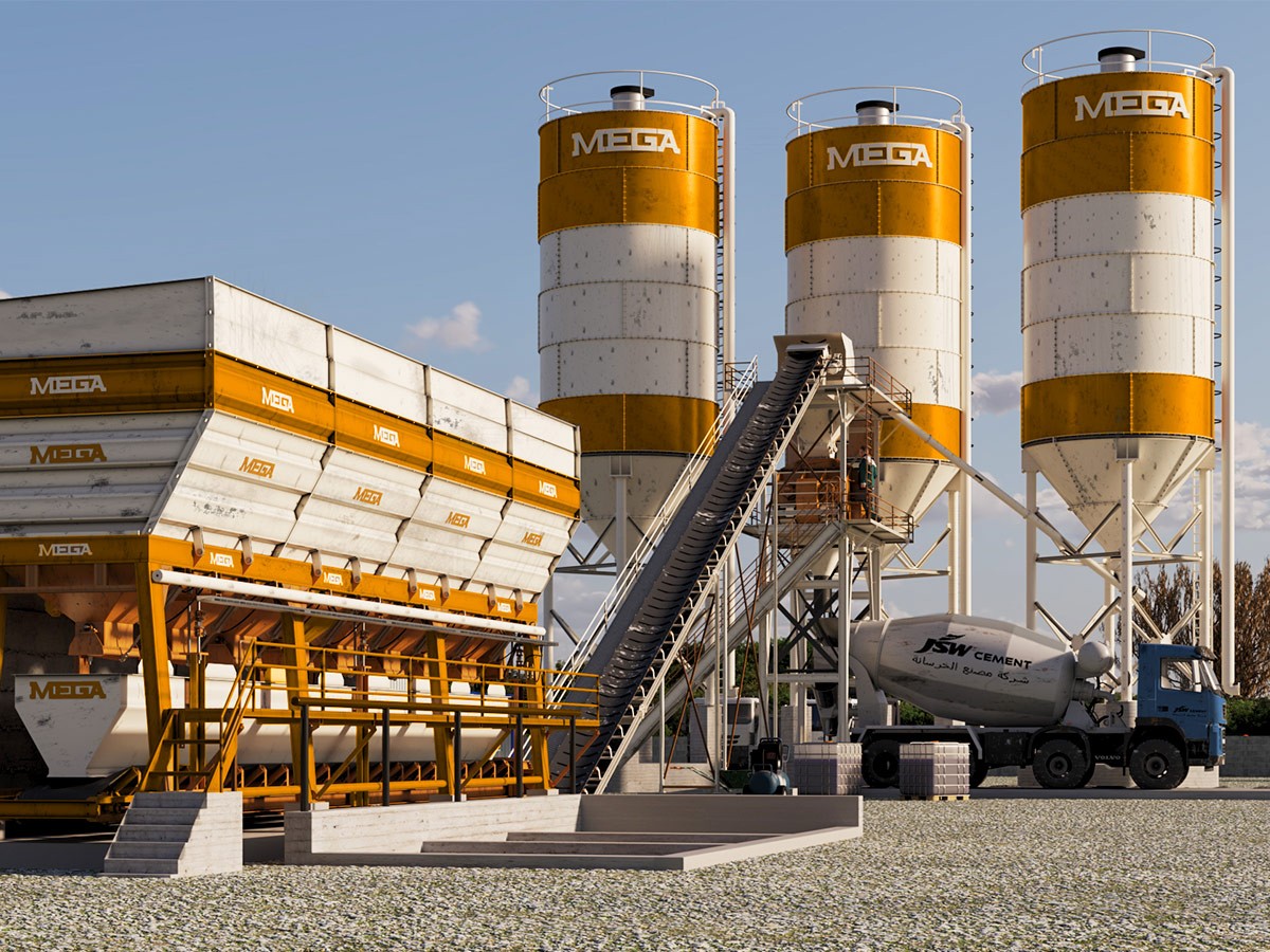 MEGA CENTRALE À BÉTON 150 m3 – MALAXEUR À BÉTON ‘TWINSHAFT’ – EXPÉDITION GRATUITE