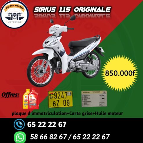 Sirius 115 Original avec tout les documents au 65 22 22 67