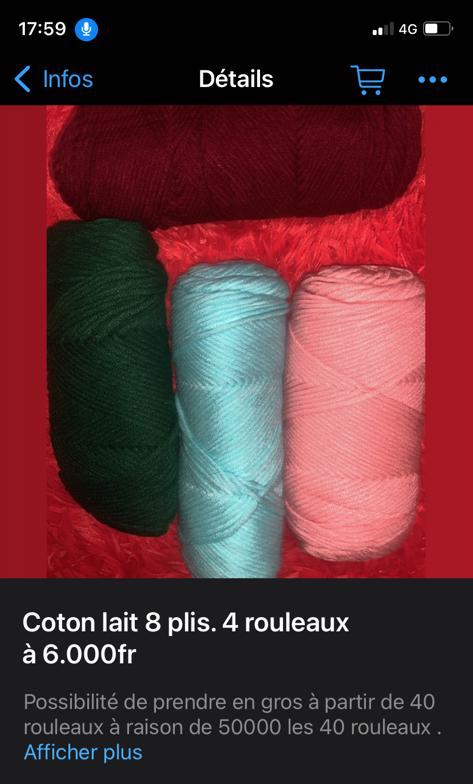 Laine coton lait 8 plis