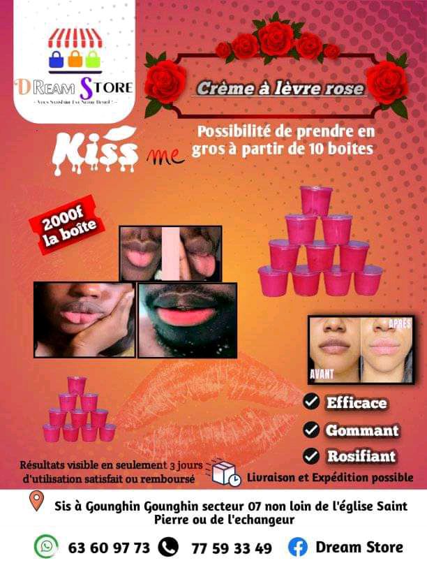 Crème à lèvre rose