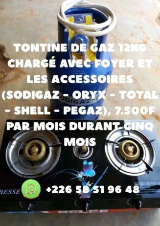 TONTINE DE GAZ 6KG ET 12KG À OUAGA