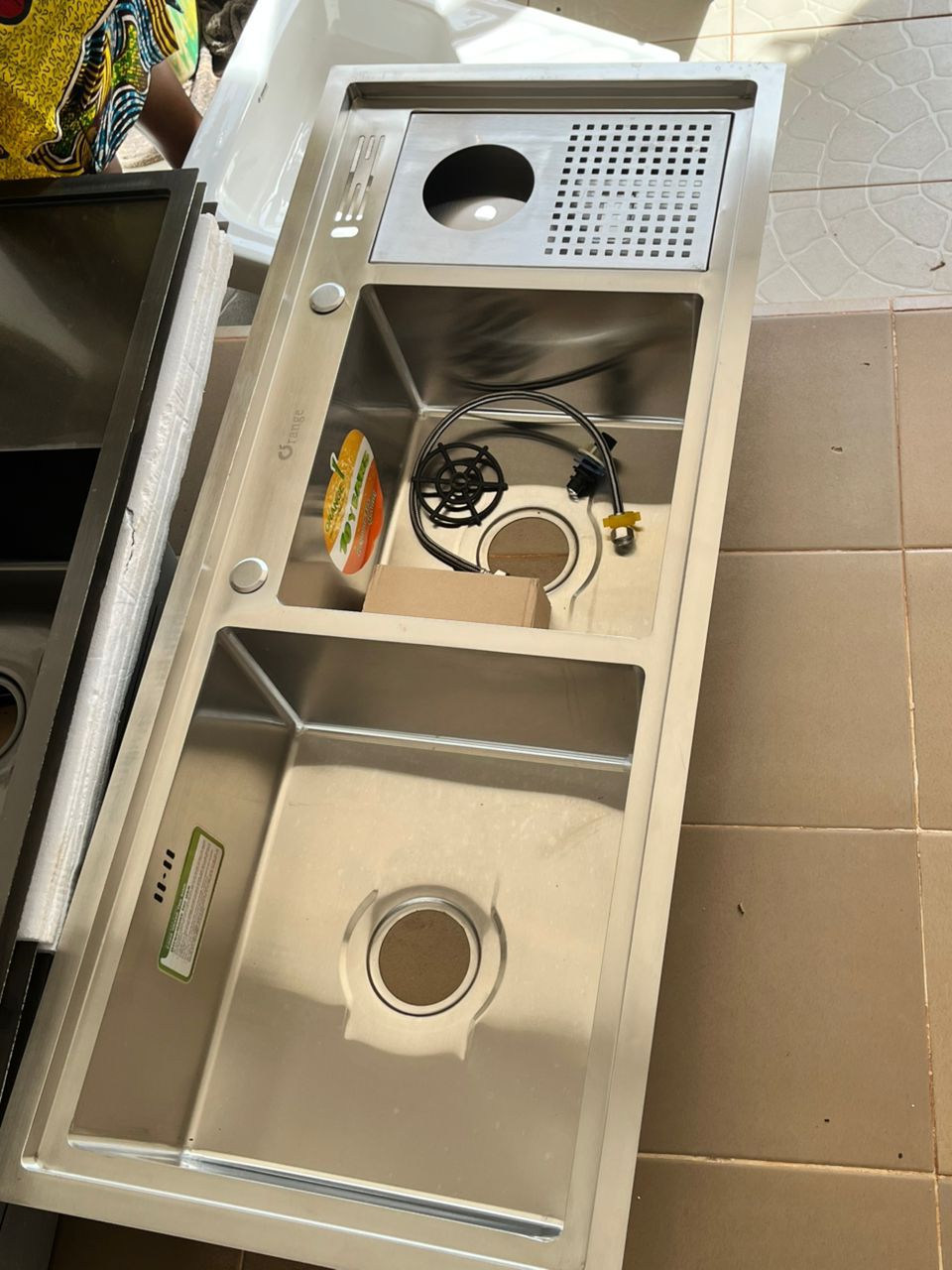 Promo évier 2 bac inoxydable